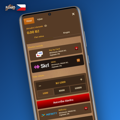 Bankovní převod a Paysafecard jako tradiční metody vkladu v Lizaro Casino
