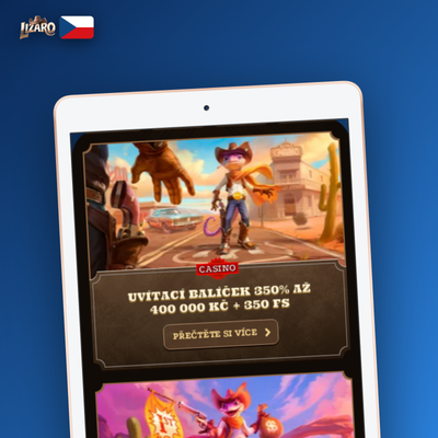50 free spinů týdně v Lizaro Casino při vkladu od 500 Kč na vybrané sloty