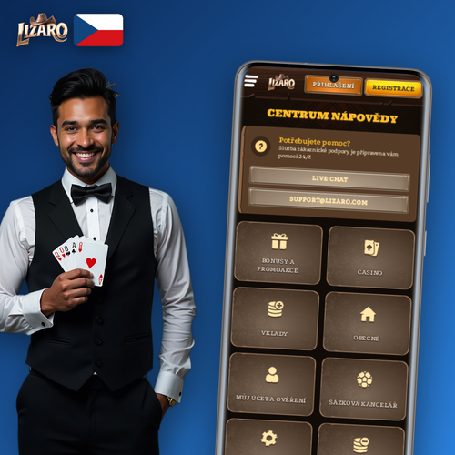 Lizaro Casino kontakt – zákaznická podpora dostupná živě 24 hodin denně
