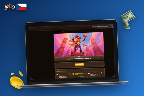 Vyzvedněte si Lizaro Casino promo kód LIZAPLAY na mobilu i notebooku snadno a rychle