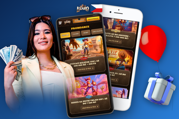 Lizaro Casino uvítací bonus 250 % na první vklad od 500 Kč