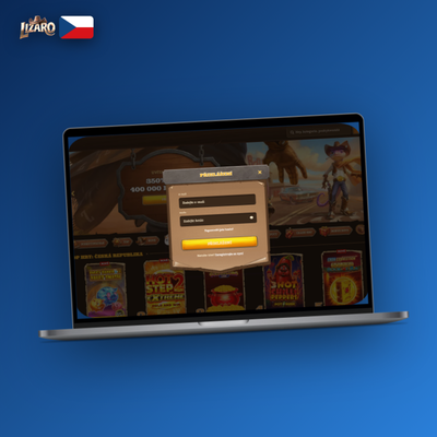 Ikona kliknutí se zámkem pro pohodlné přihlašování přes sociální sítě v Lizaro Casino