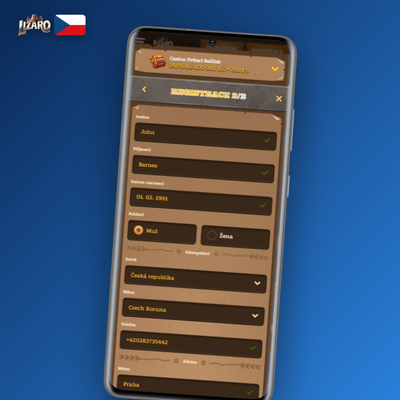 Ikona dárku s hvězdičkou představující uvítací balíček Lizaro Casino pro nové hráče